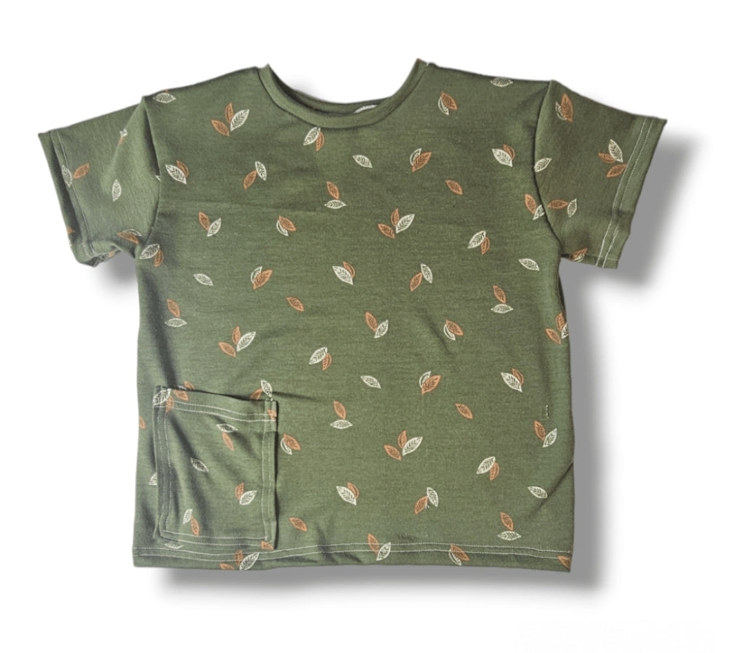 Sage Leaf Oversized Tee Dress