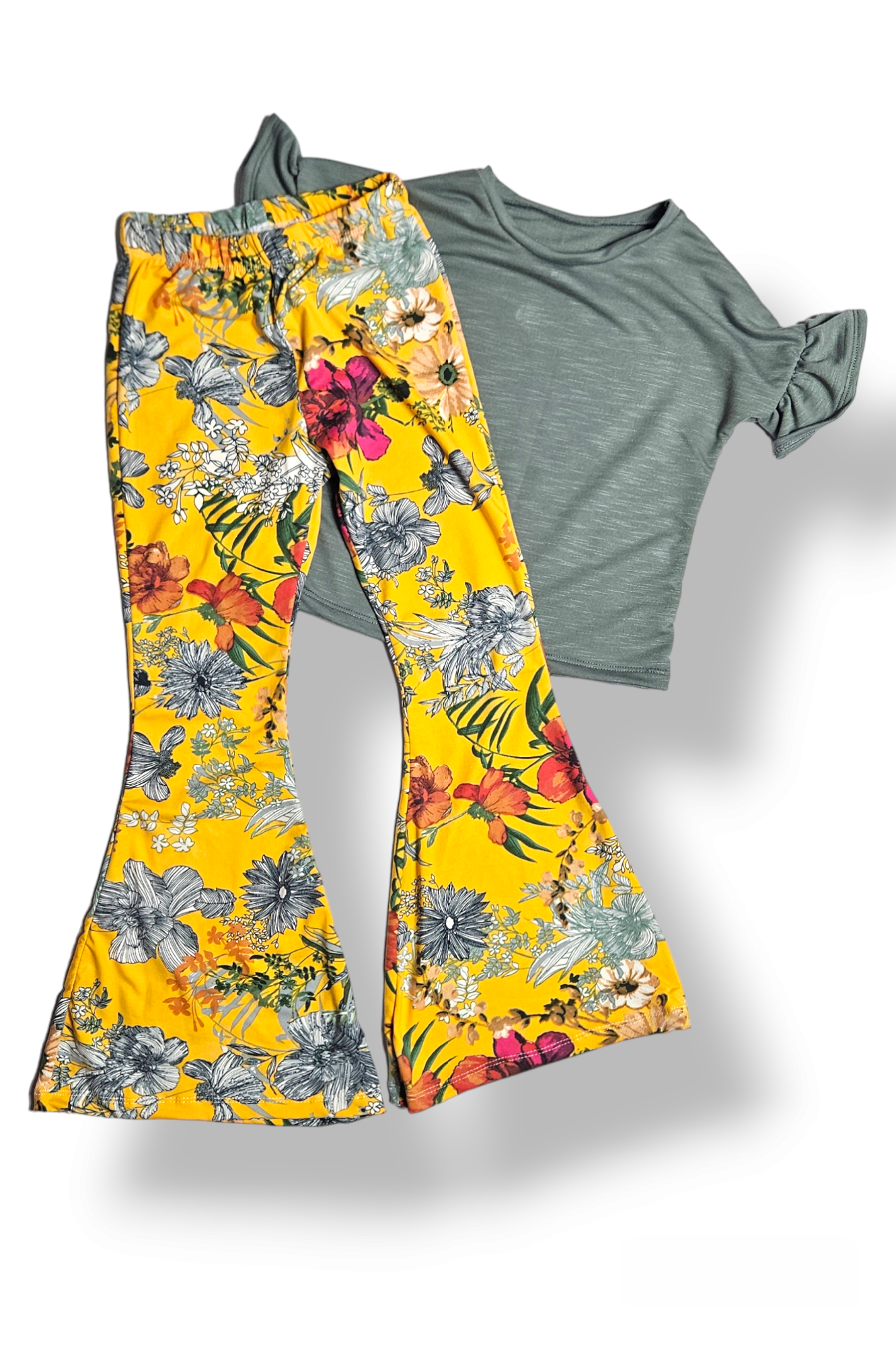 Sage and Golden Flowers