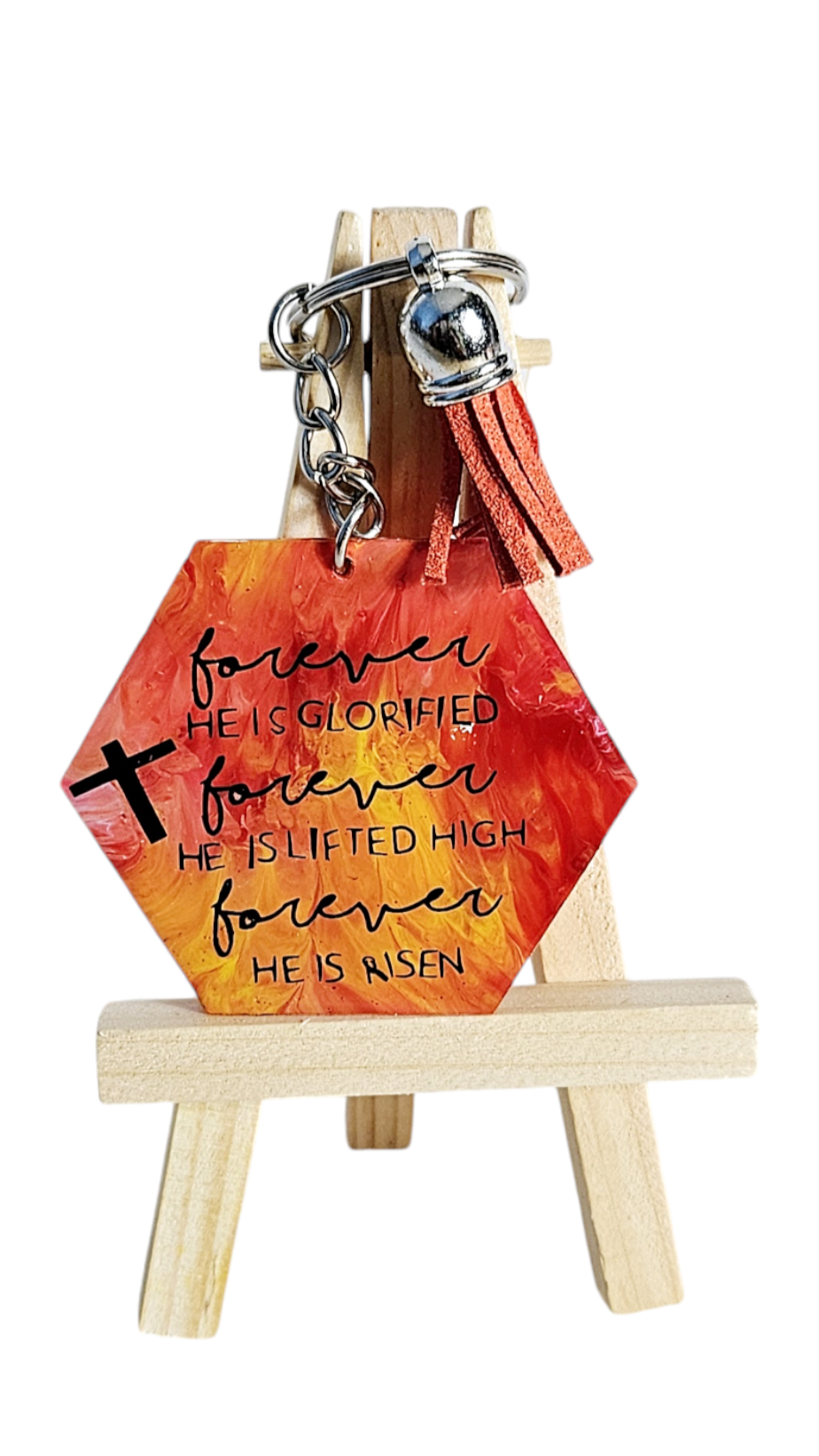 Faith-based keychains (hexagon)