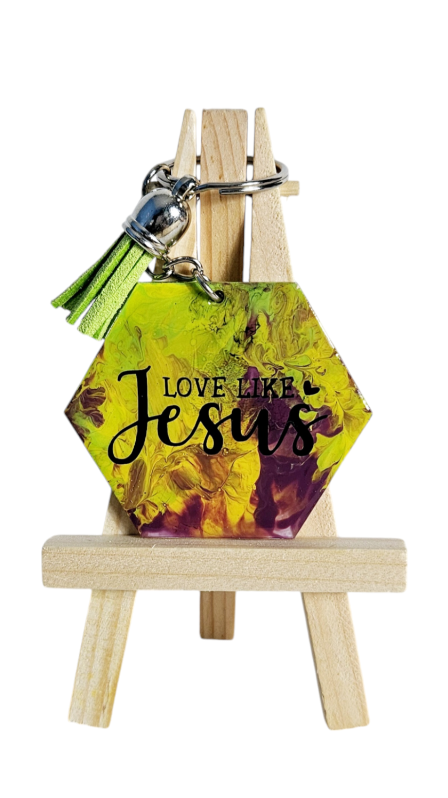 Faith-based keychains (hexagon)