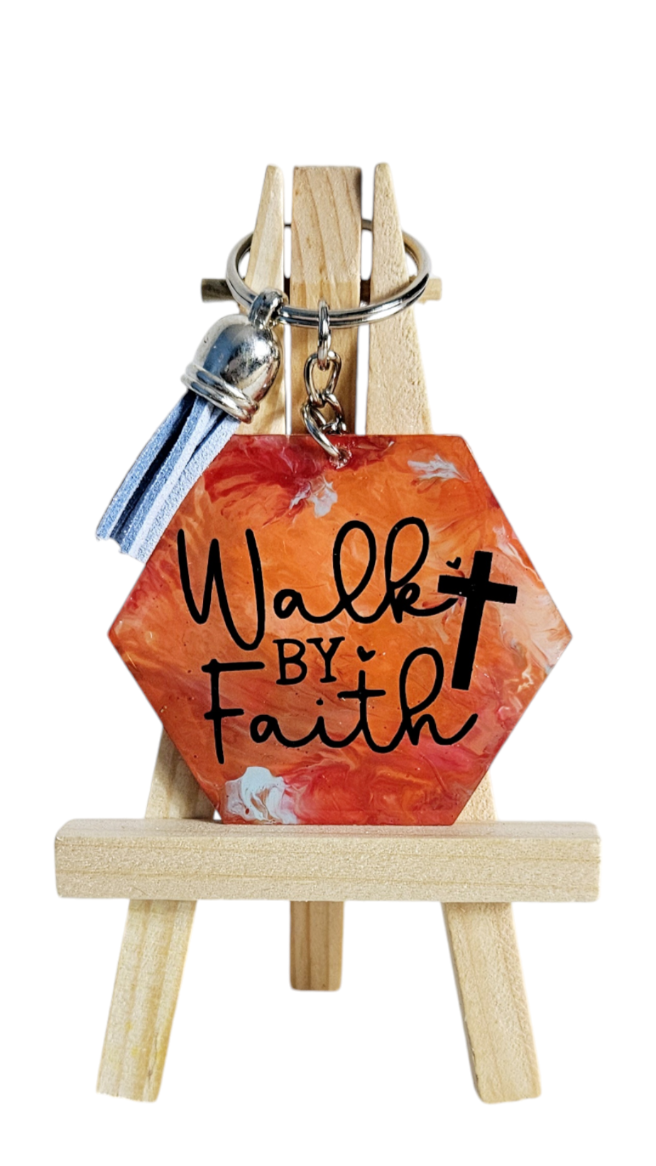Faith-based keychains (hexagon)
